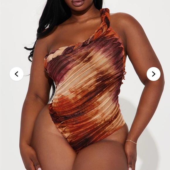 🤎New without tag🤎 Fashion Nova Brown Textured Bodysuit - Picture 6 of 9